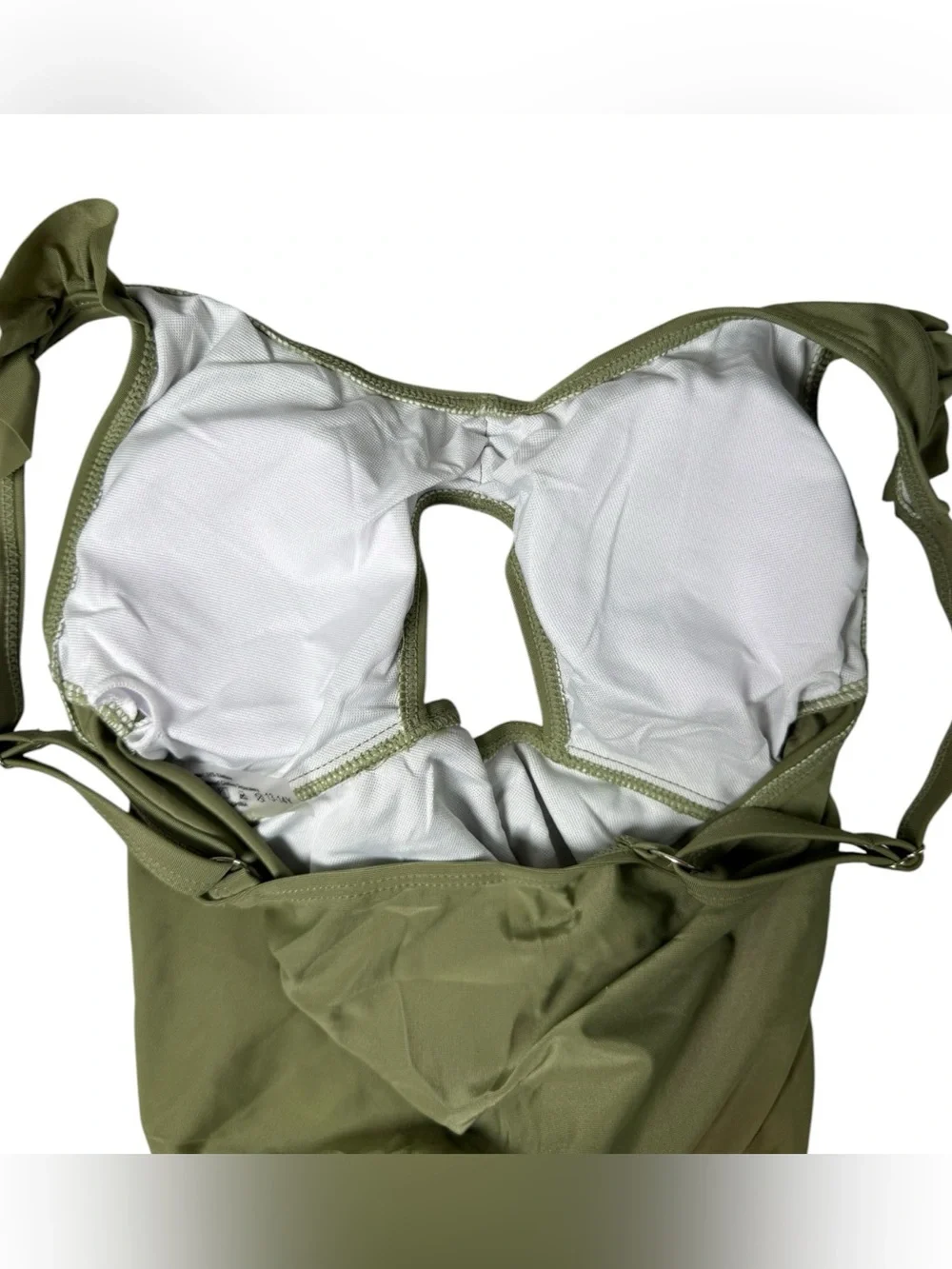 Girls Olive Green One Piece Swimsuit 13-14Y